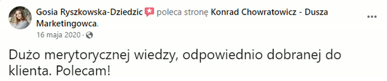 Opinia o współpracy z Konradem